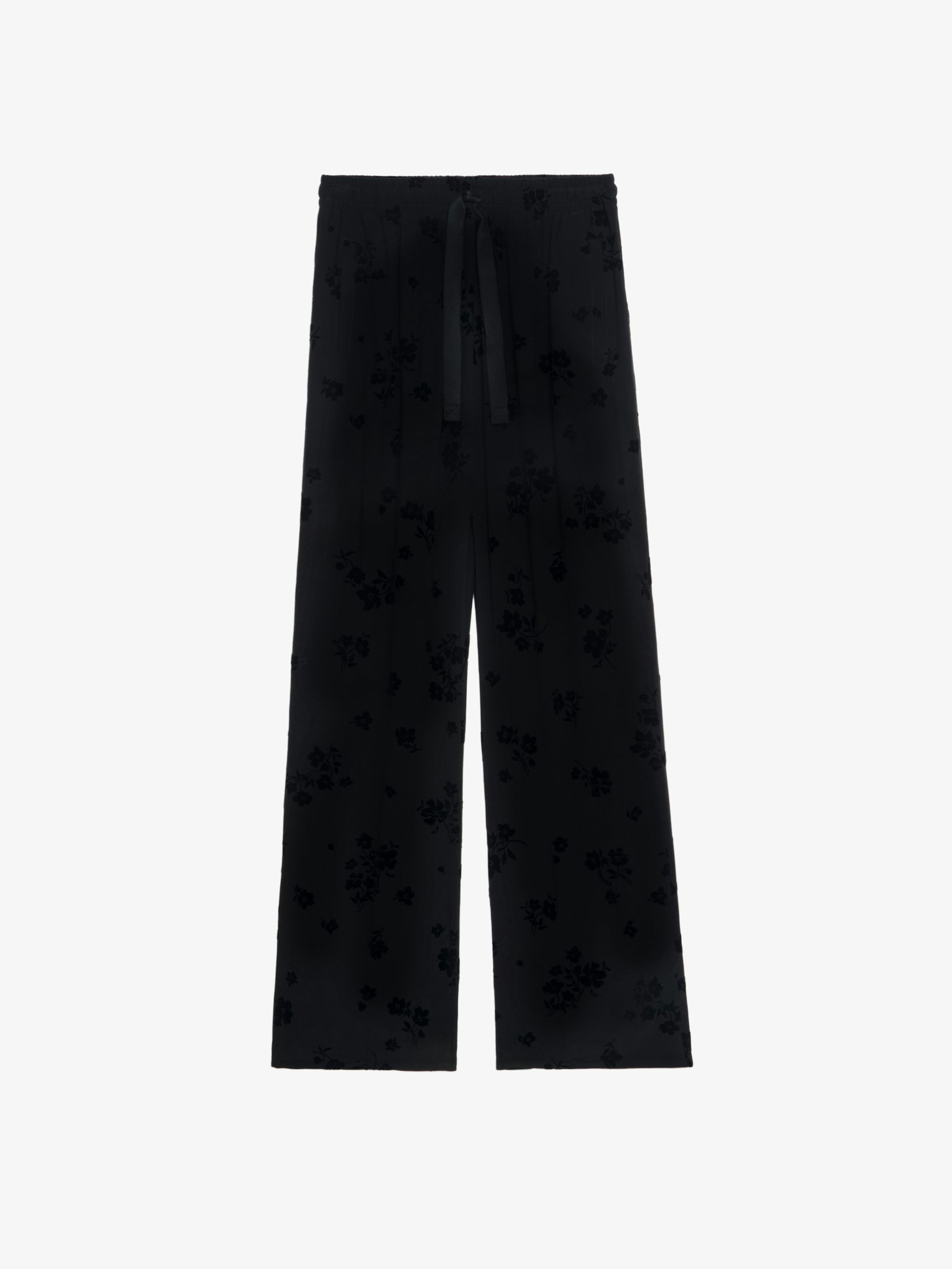 Poma Trousers - Viscose flocked trousers, jogger style with elastic waistband.